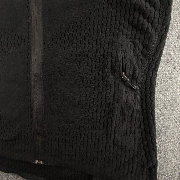 Patagonia Fleece Jacket Women Full Zip Black Large Soft Stretch Spandex Pockets - Picture 2 of 14